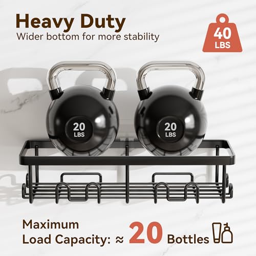 Adhesive Shower Caddy Rustproof Stainless Steel Wall Organizer 2-Pack
