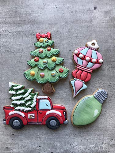 LILIAO Christmas Cookie Cutter Set of 4 - Food-Grade Stainless Steel Baking Tools