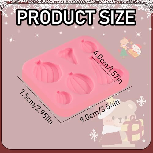 ICNYEKl 3D Christmas Bell Cake Decorating Fondant Mold I-181 for Cupcake Toppers