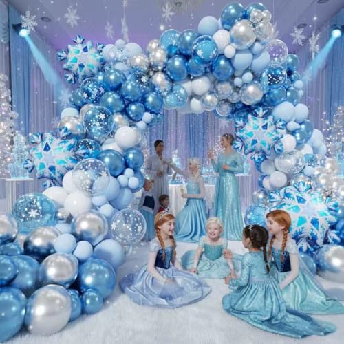 Frozen Balloon Garland Arch Kit - 178Pcs Winter Wonderland Party Decorations