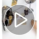 YOOLENS Transparent Rotating Makeup Brush Holder with Lid - Dustproof Vanity Organizer