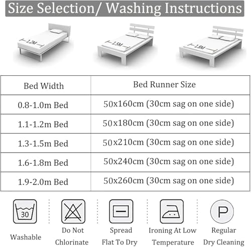 Gray Velvet Bed Runner for Queen Bed - Modern Foot of Bed Scarf 45x210cm