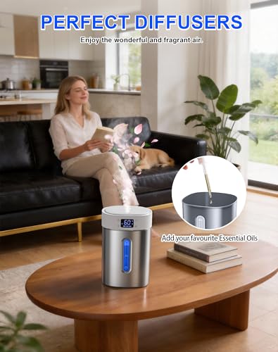 Stainless Steel 4L Ultrasonic Cool Mist Humidifier for Large Room