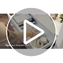 72" Arched Display Cabinet with Glass Doors & Motion Sensor Lights