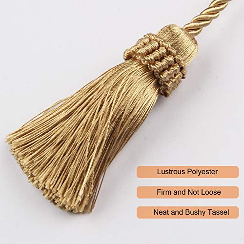 Handmade Tassel Curtain Tiebacks - Adjustable Woven Rope Holdbacks