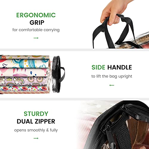 Round Christmas Gift Wrapping Paper Organizer 40 Inch Storage Container