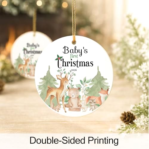Baby's First Christmas Ornament 2026, Ceramic Keepsake with Gift Box