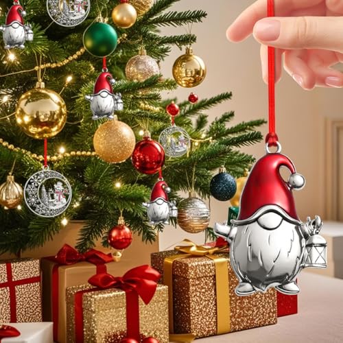 JoviaFesta Snowman Christmas Ornament - Handcrafted Pewter Holiday Decor