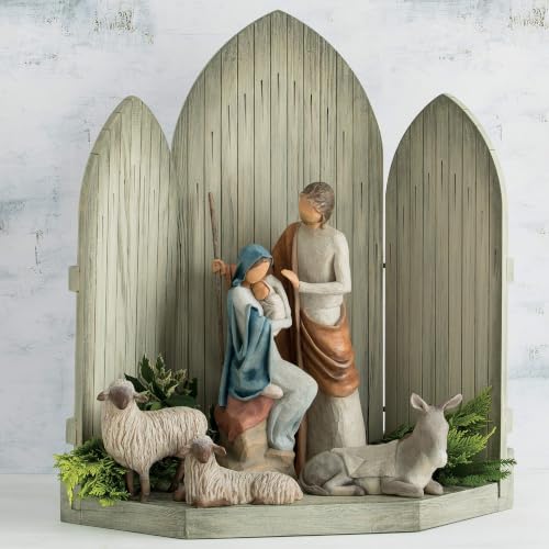 Willow Tree The Christmas Story Nativity Figures Set - Hand-Painted Mary & Joseph
