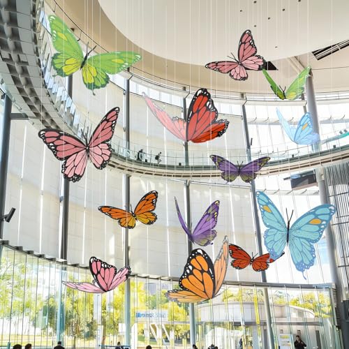 18 Pcs Large 3D Hanging Butterfly Decorations for Party and Room Decor