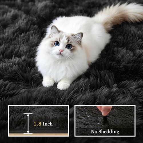 8x10 Fluffy Shag Area Rug - Ultra Soft Non-Slip Living Room Carpet