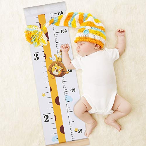 Kids Canvas Height Ruler Growth Chart - Hanging Wall Decor for Nursery
