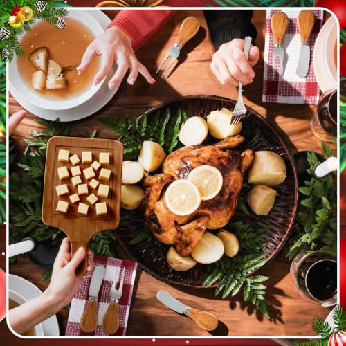 Dark Wooden Christmas Charcuterie Board Set - Bulk 6 Pieces Gift