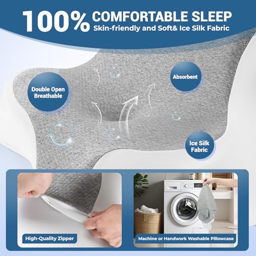 Ergonomic Memory Foam Reading Pillow for Back & Neck Support