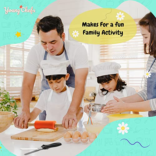 19-Piece Real Kids Baking Set and Cooking Kit with Safe Utensils