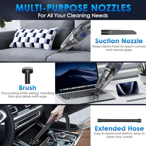 Gxzsk Cordless Handheld Vacuum Cleaner 15000PA Portable Car Vacuum
