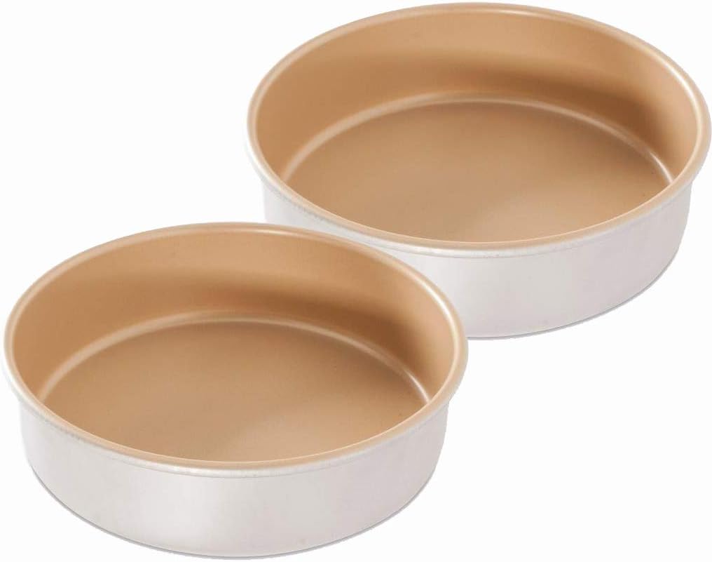 Nordic Ware Round Non-Stick Aluminum Cake Pans - 9" Size, Metallic Finish (2 Pack)