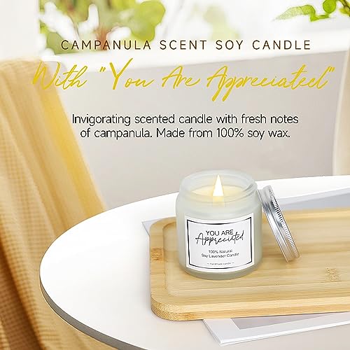 Thank You Gifts for Women - Appreciation Gift Set for Boss, Teacher, Coworker | Thank You Boss Day Gift Box with Candle & Glass Mug - Variation: Thank You Gifts