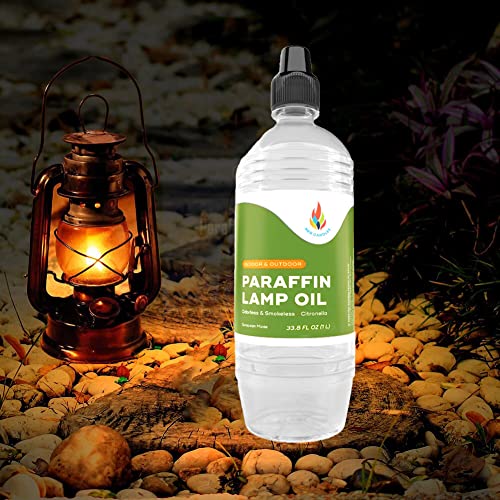 Citronella Paraffin Lamp Oil - Smokeless, Clean Burning Fuel (1L)