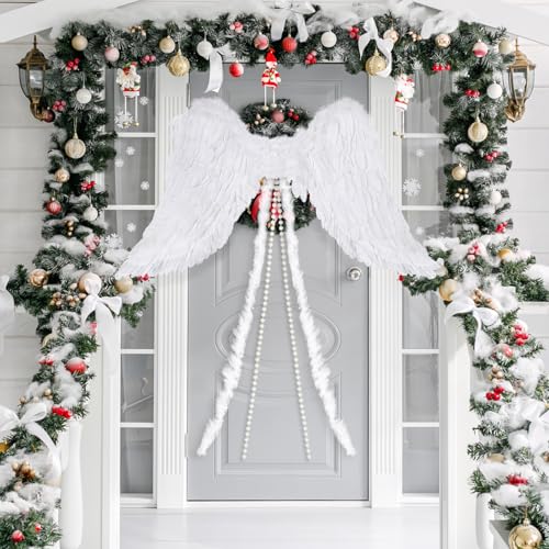 Angel Wing Tree Topper with Pearls, 43