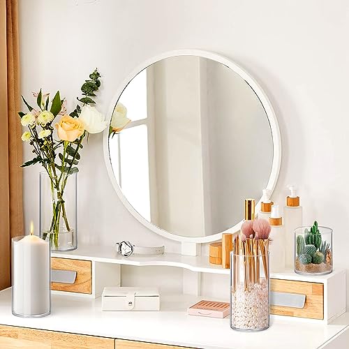 Clear Glass Cylinder Vases - Set of 4 (4, 6, 8, 10 Inch) for Centerpieces