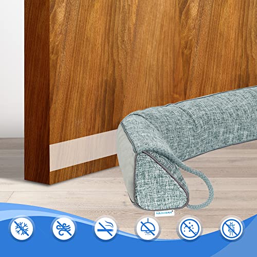 Weighted Door Draft Stopper - 30 Inch Triangular Under Door Gap Filler, Gray