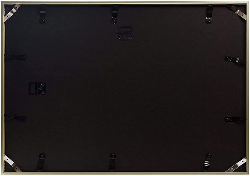 Frametory, 18x24 Aluminum Picture Frame, Real Glass Front, Display 18 x 24 Photo for Wall, 18 by 24 Poster Frame, Hook for Horizontal/Vertical Mount (Gold 1 Pack)