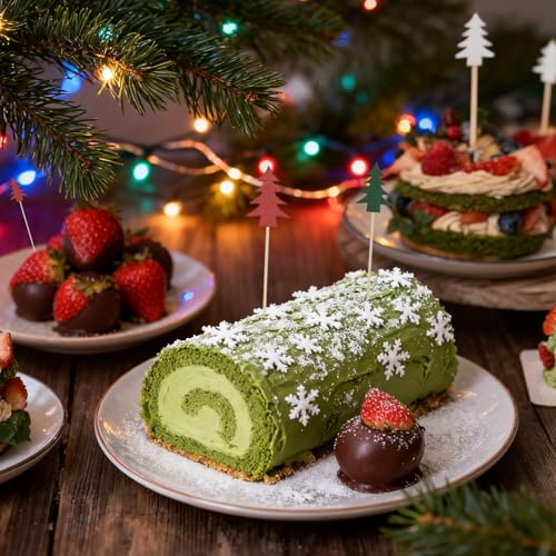 100PCS Christmas Tree Cocktail Picks - Festive Food Skewers for Drinks & Appetizers