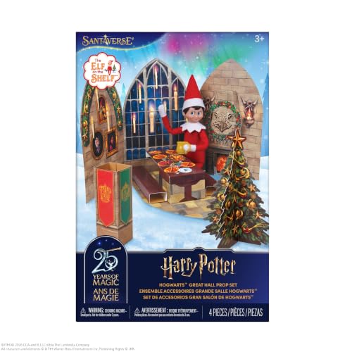 Hogwarts Great Hall Pop-Up Backdrop Set with Banners for Holiday Elf