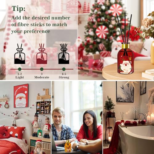 Christmas Reed Diffuser Set with 18 Sticks (5.3 Fl.oz)