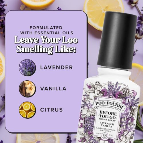 Poo-Pourri Before-You-Go Toilet Spray Lavender Vanilla 2oz | Odor Eliminator