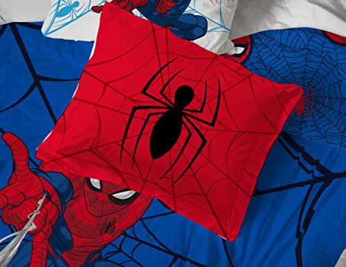 Marvel Spider-Man Kids Bed in a Bag - 7 Piece Queen Bedding Set with Sheets & Pillow Covers
