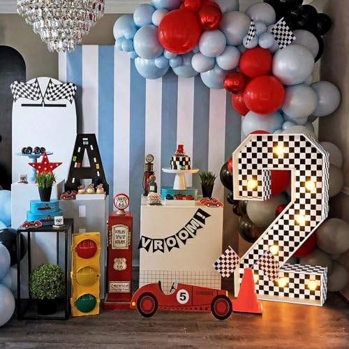 3ft Large Light Up Number 2 Marquee Sign for Race Car Birthday Party