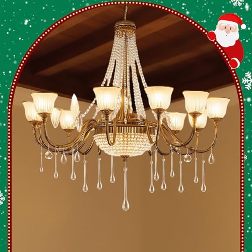BINBE 200Pcs Acrylic Crystal Teardrop Christmas Ornaments 6 Styles – Clear