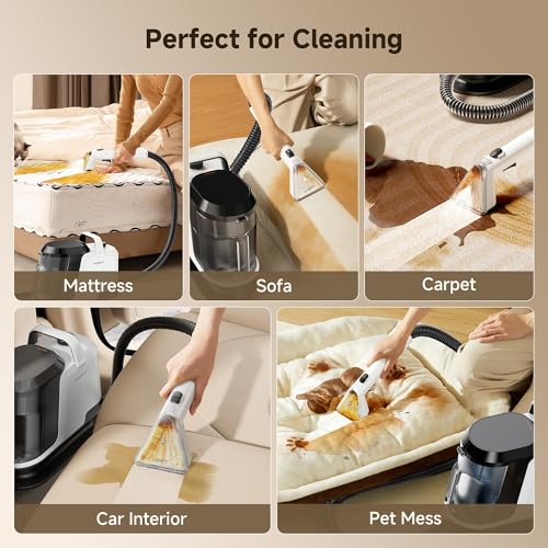 Uwant 18Kpa Portable Carpet & Upholstery Cleaner Machine for Pets and Cars