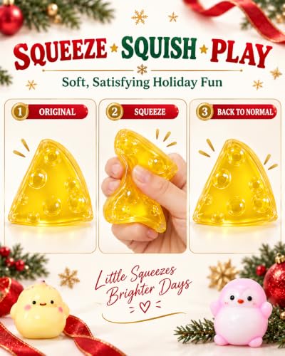 Christmas Countdown Advent Calendar 2026 with 24 Squishy Toys - Holiday Kids Gift