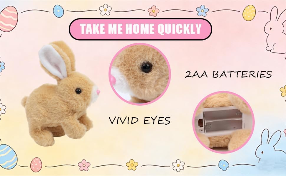Skiennix Realistic Hopping Bunny Toy - Wiggling Ears & Twitching Mouth for Kids | New Version