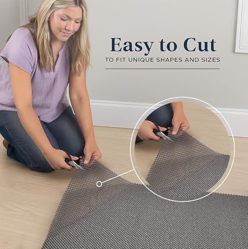 8x10 Ft Non-Slip Rug Pad for Hardwood and Tile Floors, Anti-Skid Carpet Mat