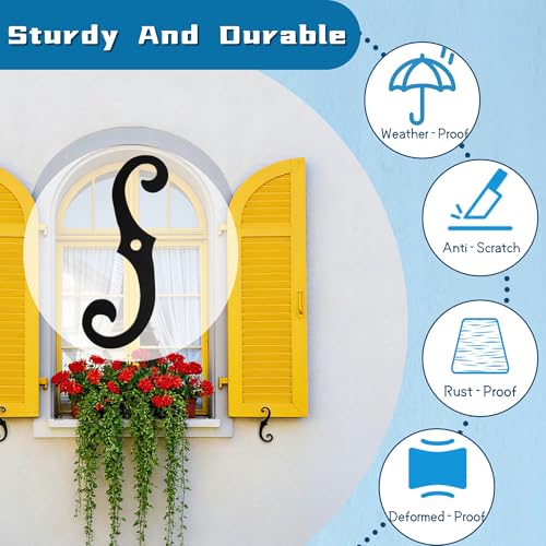 6-Pack S-Style Shutter Dogs, 6.3-inch Metal Exterior Shutter Fasteners
