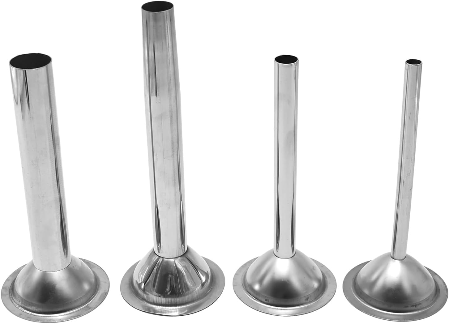 Saihisday Stainless Steel Sausage Stuffer Tubes - Meat Grinder Attachment Set of 4 (#22)