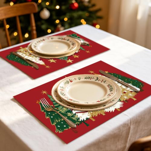 24 Sheets Christmas Paper Placemats, 17 x 11 Inch Disposable Table