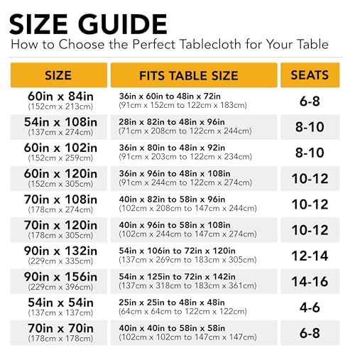 10-Pack White Rectangle Tablecloths, 60 x 102 Inch Washable Polyester