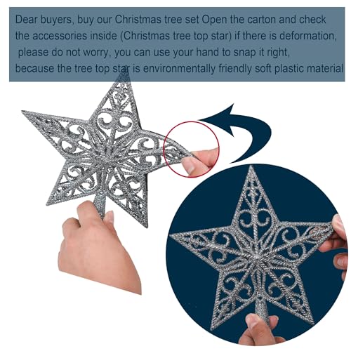 6ft Black Pre-Lit Artificial Christmas Tree with LED Lights & Accessories