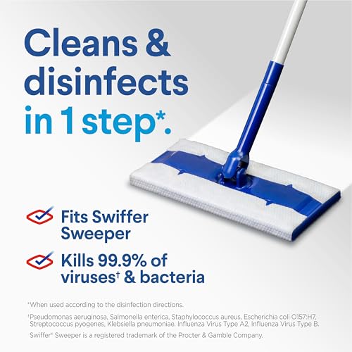Disinfecting Wet Mop Pad Refills - Multi-Surface Floor Wipes (48 Count)