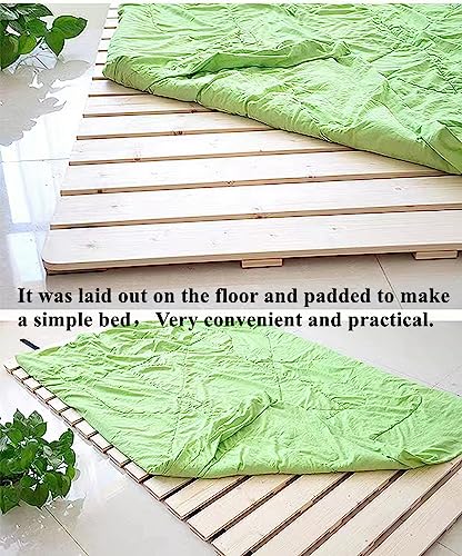 Foldable Solid Wood Slat Bed Frame for Full Size Futon or Mattress