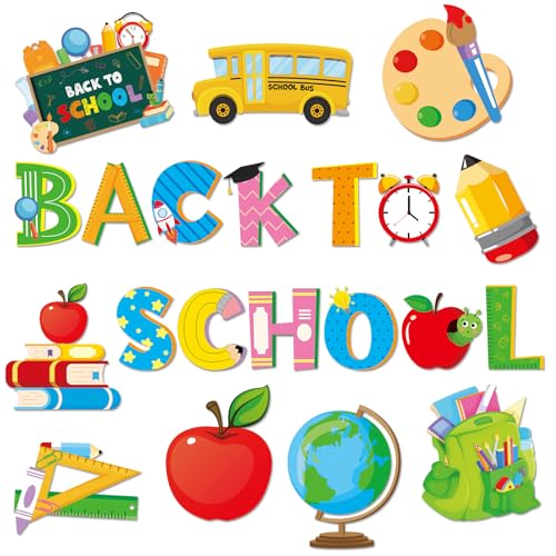 51-Piece Back to School Bulletin Board Cutouts Classroom Decorations