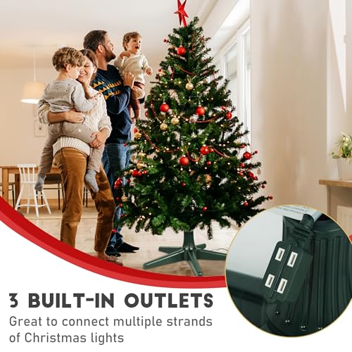 Blissun 360° Rotating Christmas Tree Stand with Remote Control, 7.5ft Fit, 23.8 Inch