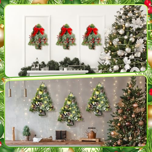 Christmas Tree-Shaped Wreath Frame - 6 Pack, 13 Inch Metal Wire DIY Holiday Decor