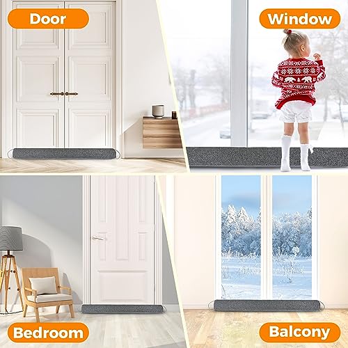 30-Inch Under Door Draft Stopper - Heavy Duty Cold Air & Noise Blocker