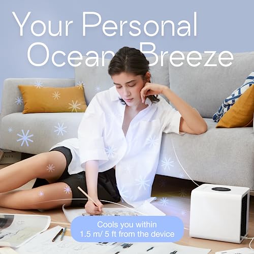 Portable Evaporative Air Cooler and Personal Desk Humidifier
